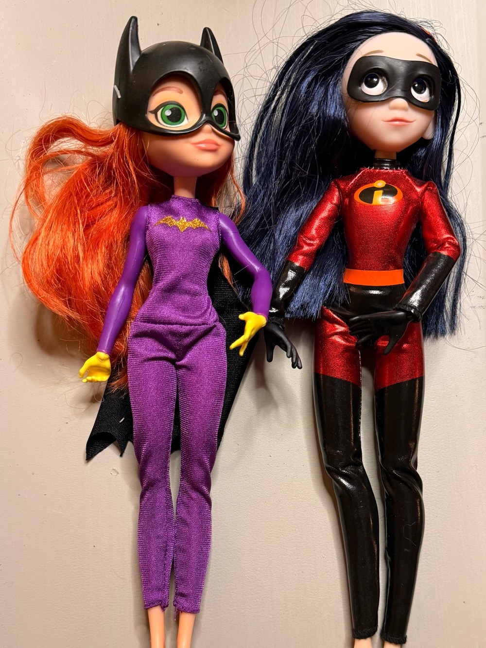 Batgirl and Elastigirl Duo Dolls - Purple, Red, Black